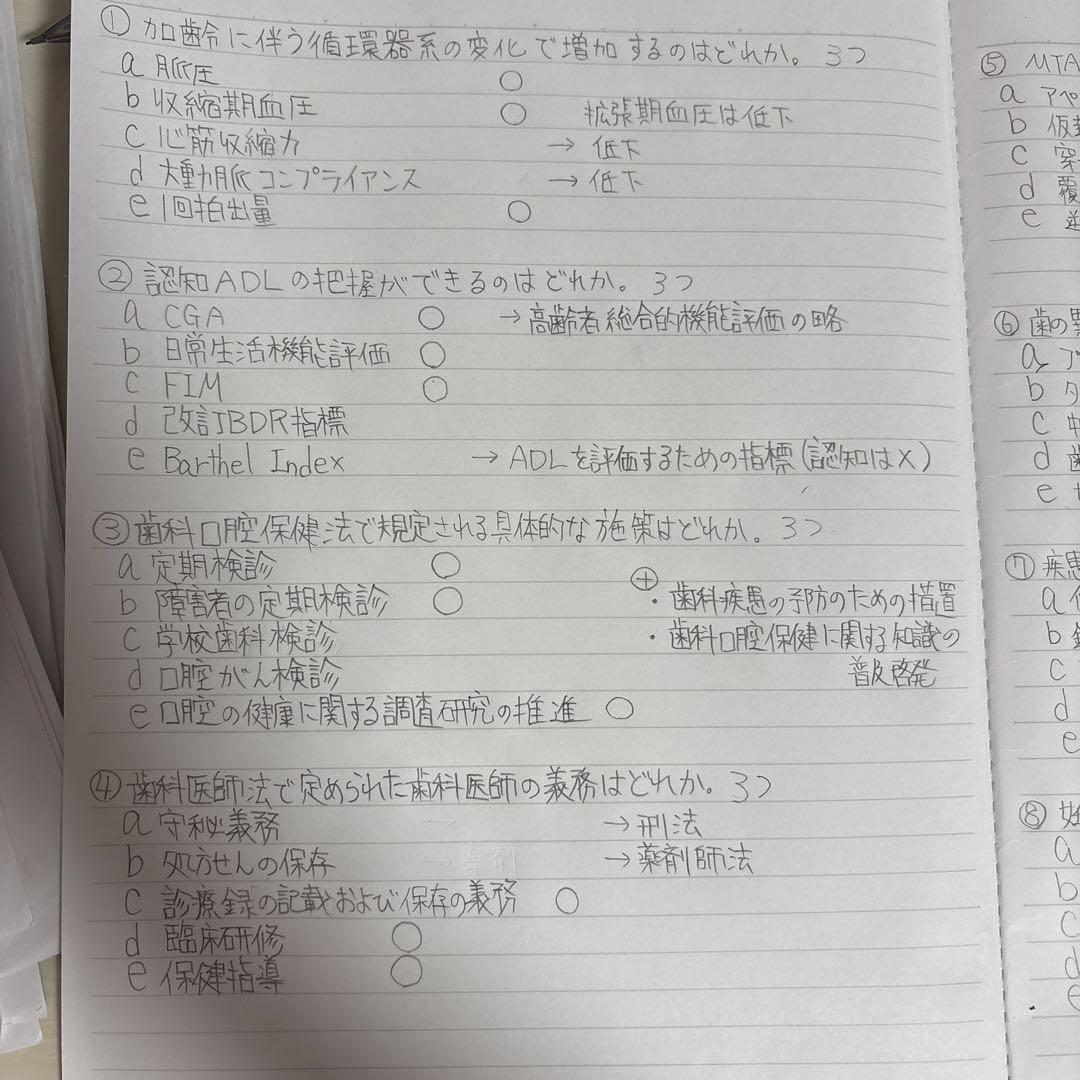 残5歯科医師国家試験　完全予想問題パート2
