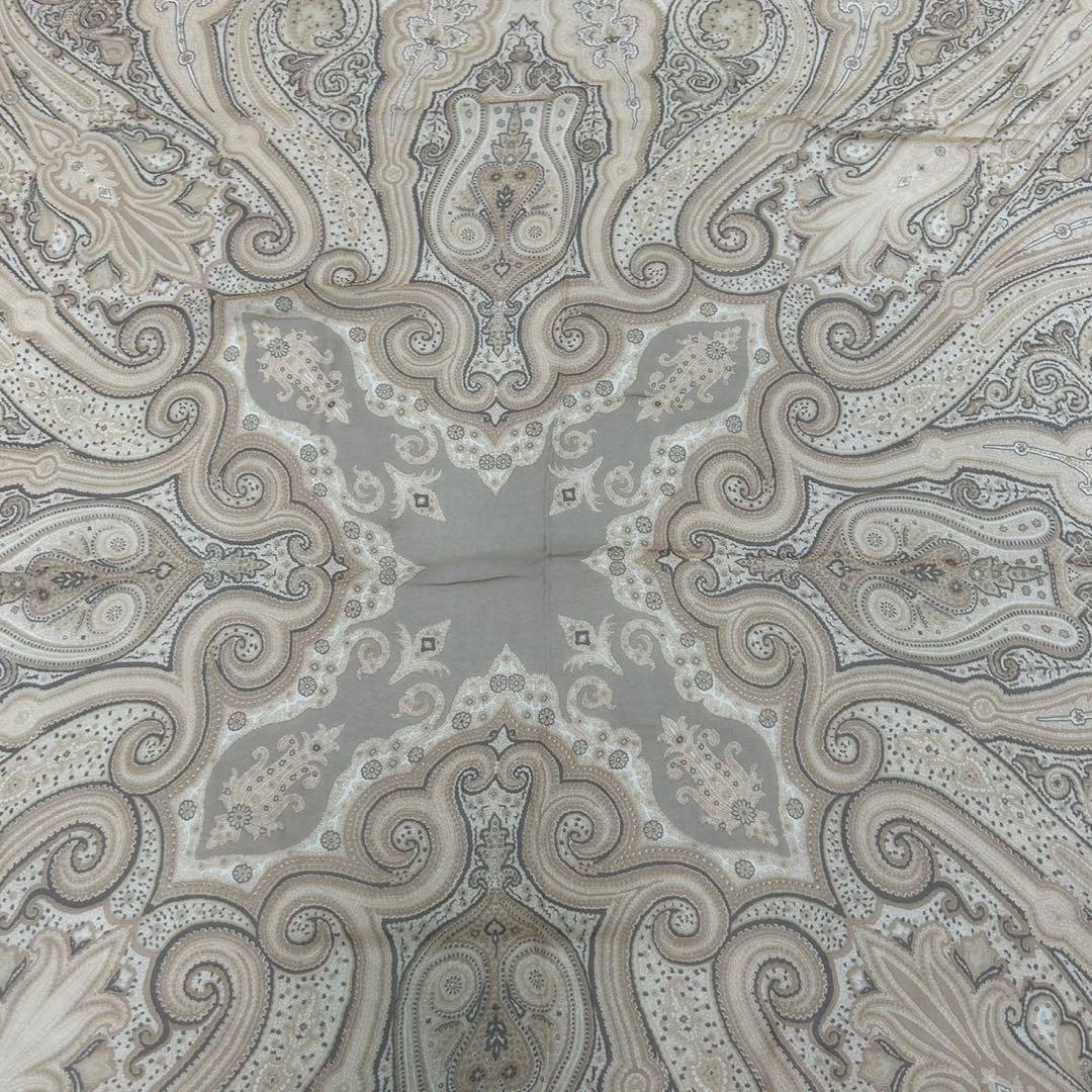 K390 新品未使用 エトロ イタリア製 大判 スカーフ ベージュ レディース