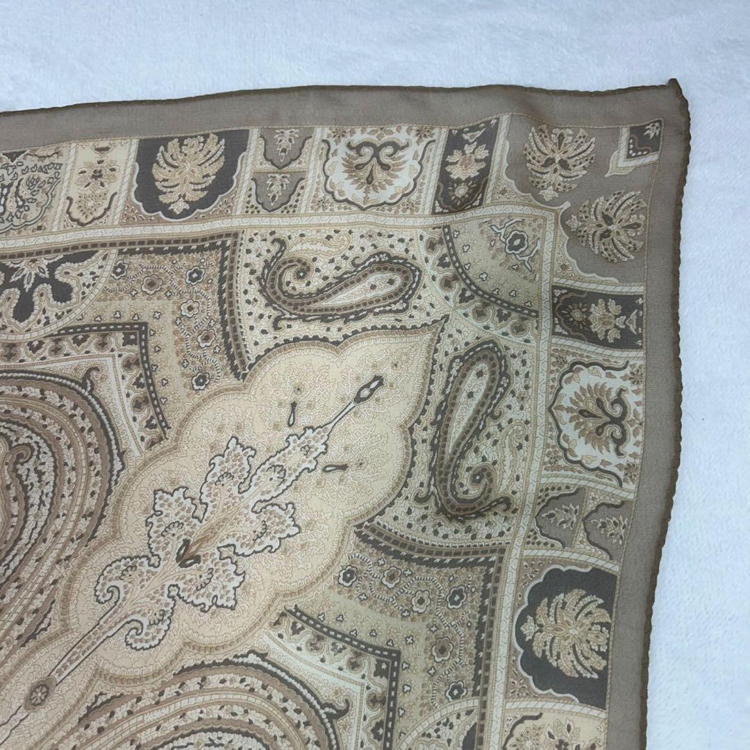 K390 新品未使用 エトロ イタリア製 大判 スカーフ ベージュ レディース