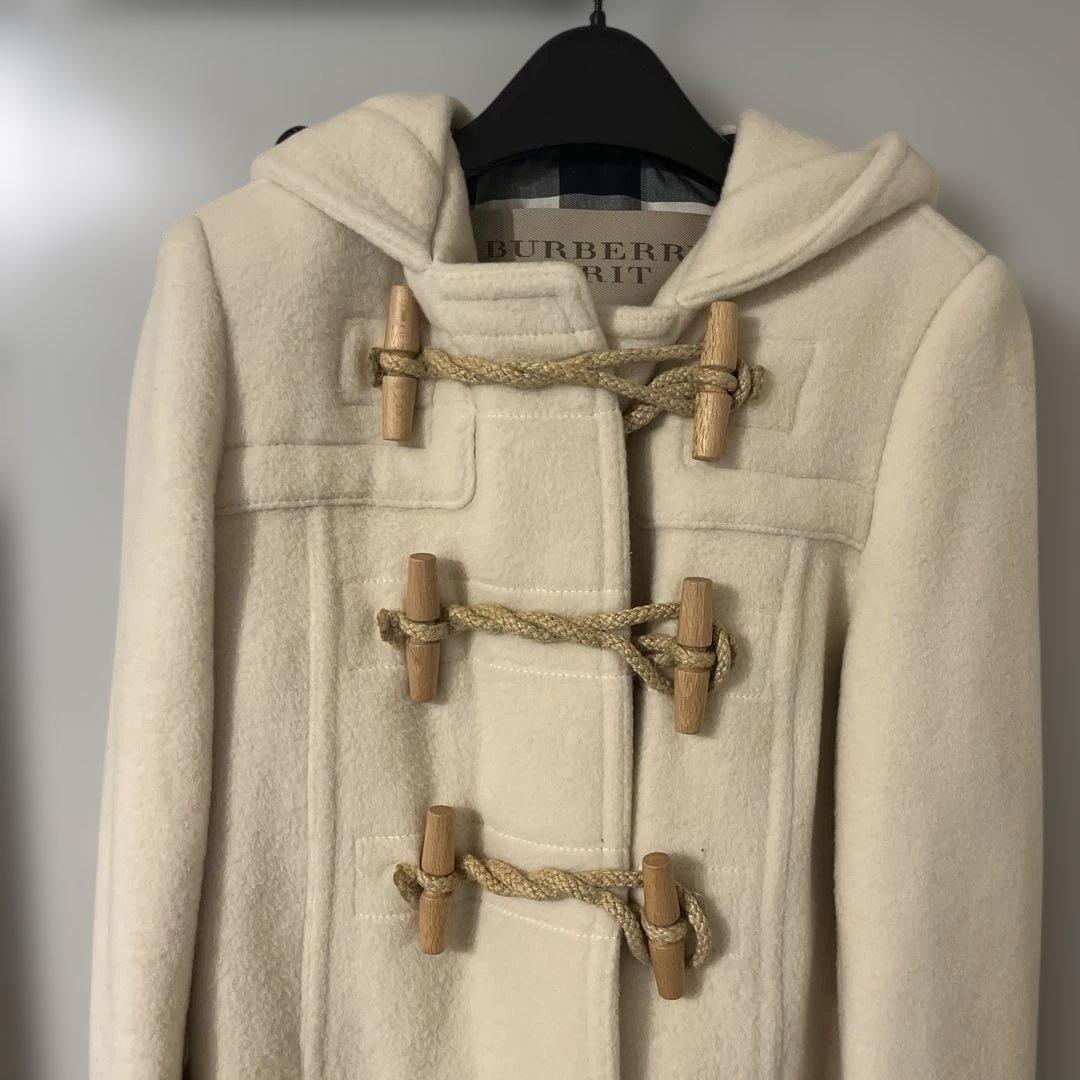 正規品★Burberry Britバーバリー★アイボリー ダッフルコート
