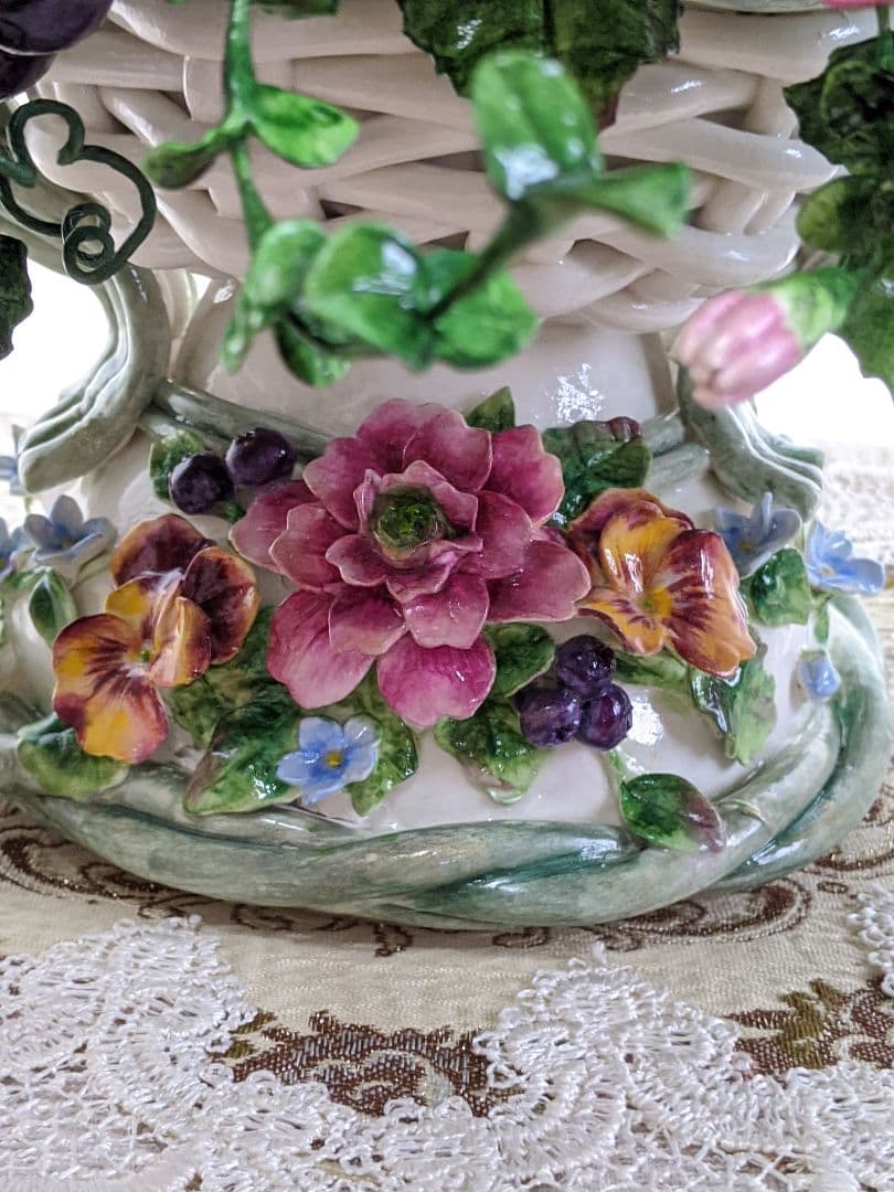 ひろりん様3点おまとめ♡クレイフラワー♡バスケット型フラワーアレンジメント