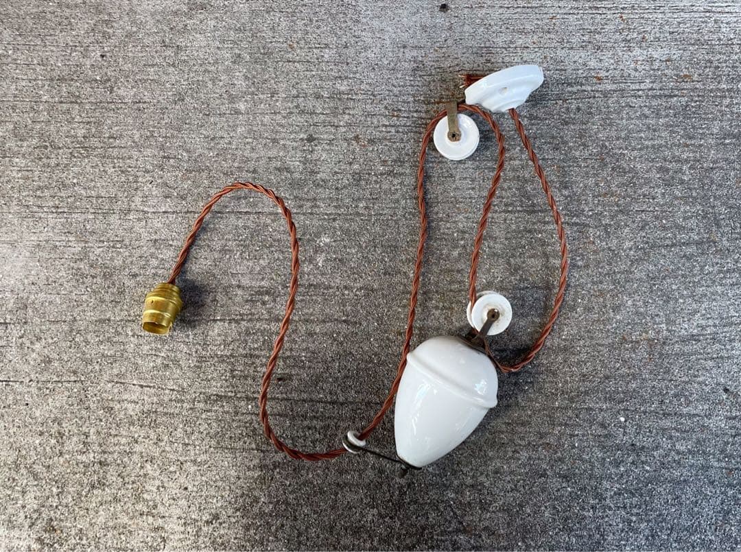 3. フランス　吊り下げ　滑車　ランプ　古道具　店舗什器　カフェ　アンティーク