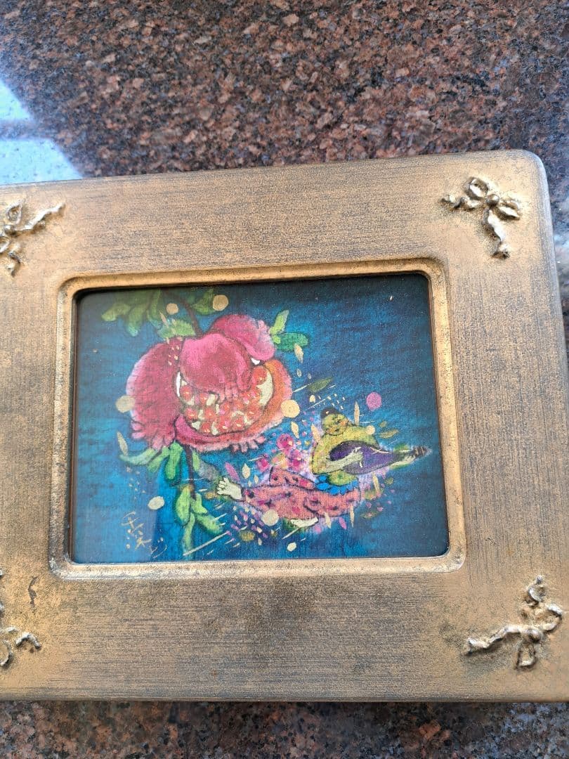 東大寺　清水公照　娘千深　椿　染色画