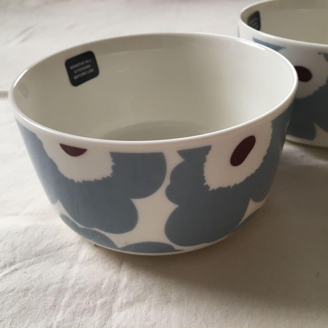 マリメッコ　新品未使用　ウニッコ　ボウル（大）ブルーグレー
