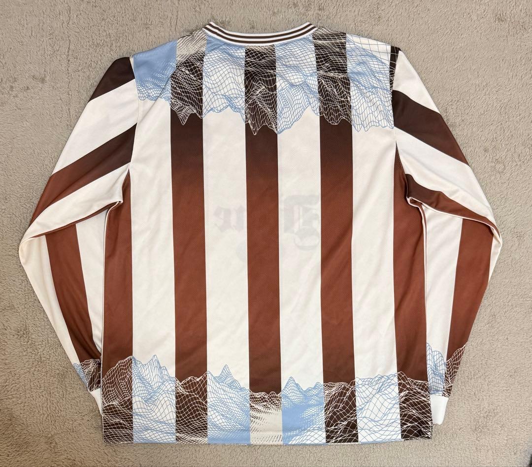 新品タグ付 Dime ダイム ゲームシャツ L Rust サッカーシャツ ロンt