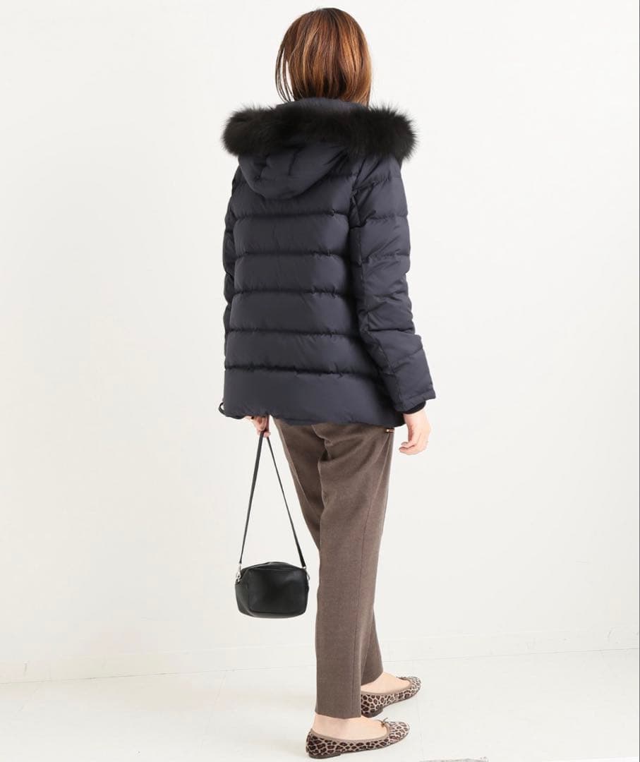 ☆美品☆ イエナ 定価46,200円 Pタフタ ショートダウンコート36ネイビー