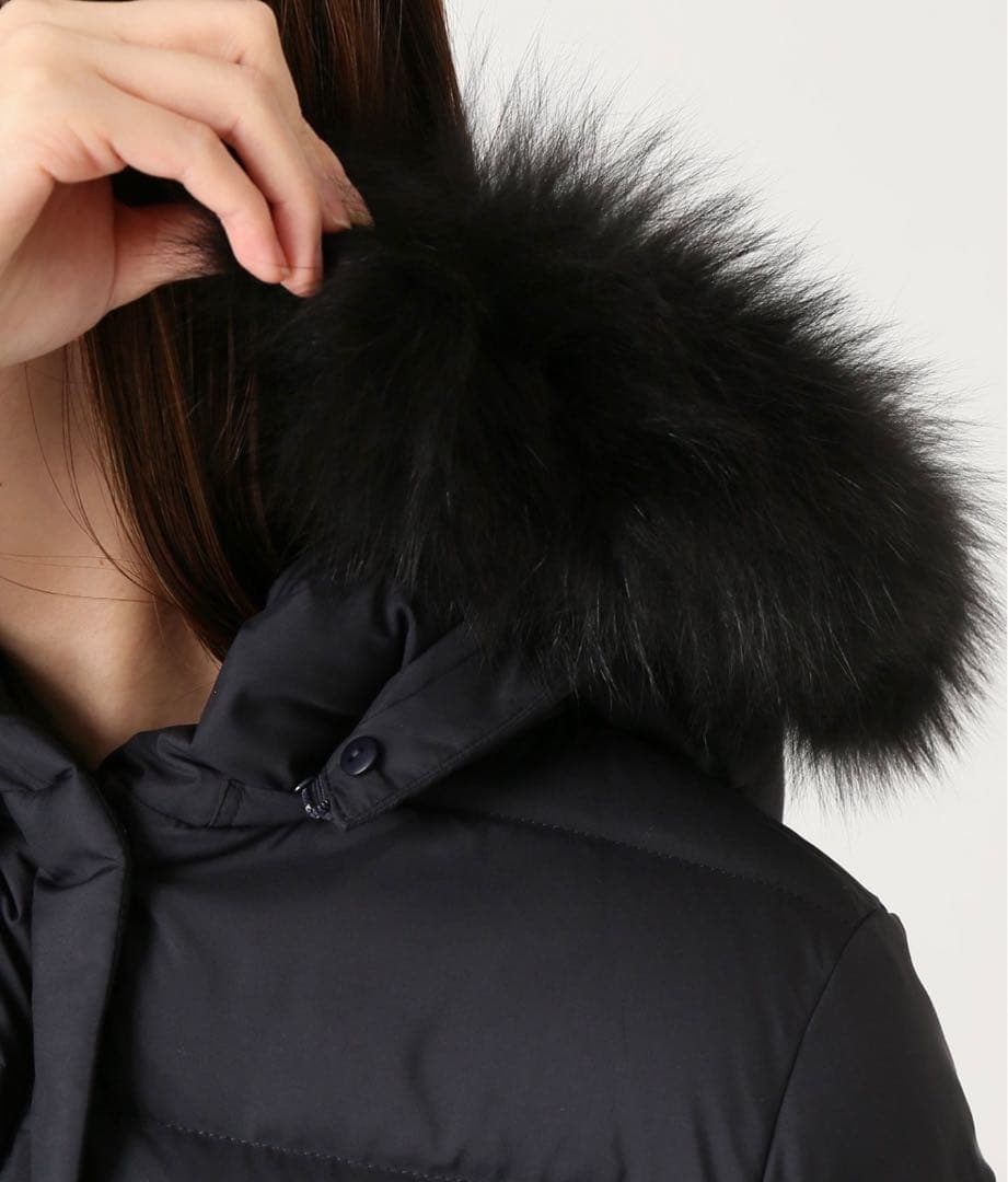 ☆美品☆ イエナ 定価46,200円 Pタフタ ショートダウンコート36ネイビー