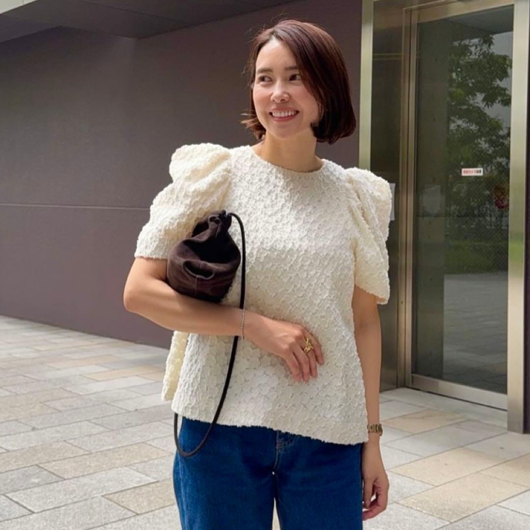 OHGA FLOWER PUFF ブラウス