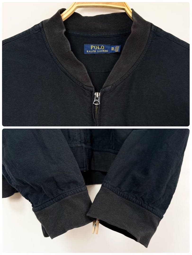 POLO Ralph Lauren コットンフライトジャケット ブラックS24b