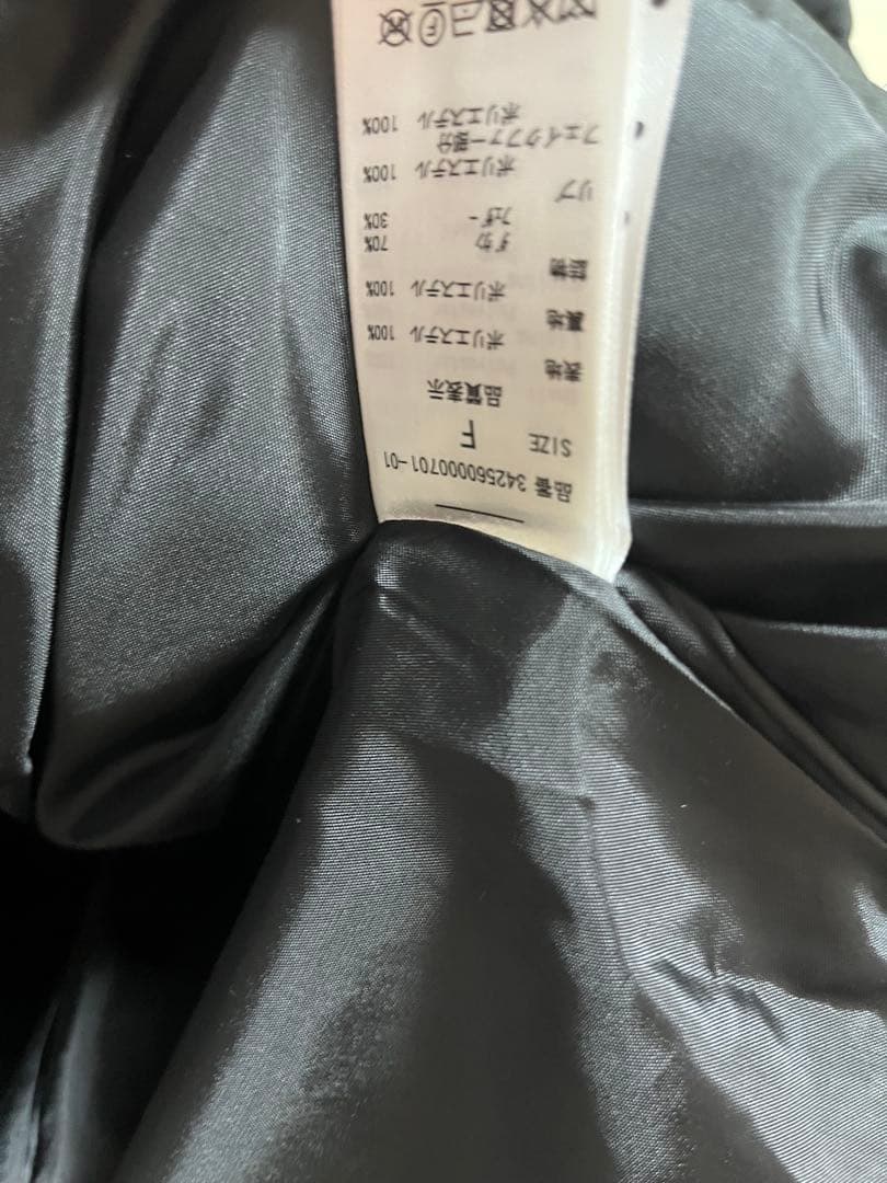 EATME フェイクファーフードレディダウンコート ブラック