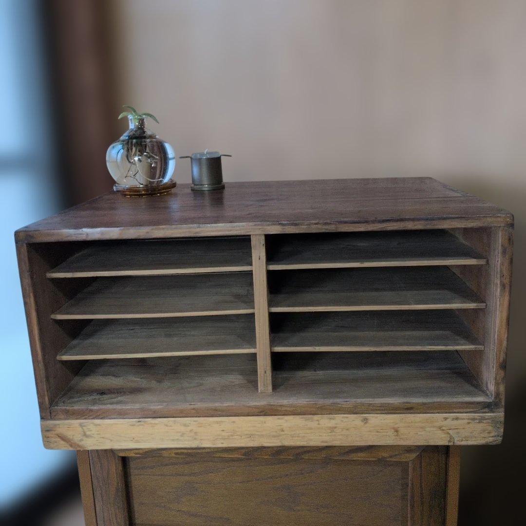 古道具アンティークカルテ　書類棚