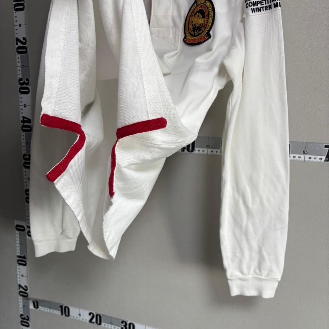 黒白POLO ポロ Ralph Lauren ラルフローレン 長袖ラガーシャツM