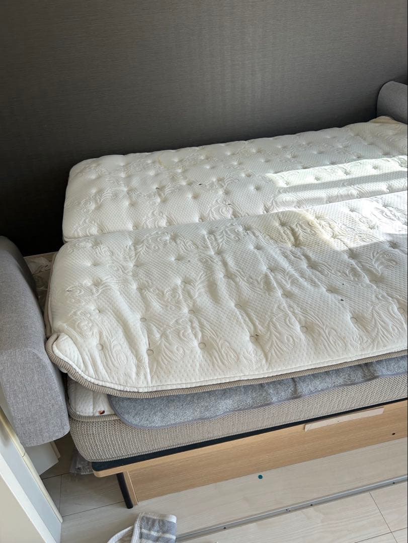 直接orエリア配送限定 ニトリ クイーン跳ね上げ式ベット Nスリープマットレス