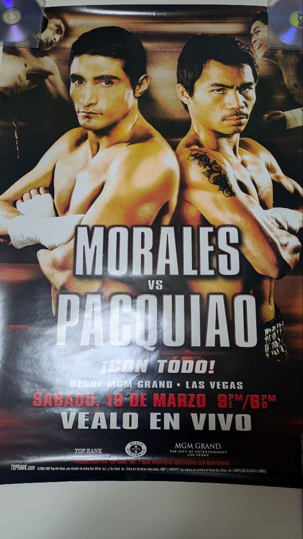 ボクシング ポスター/モラレス×パッキャオ第1戦 Boxing Poster