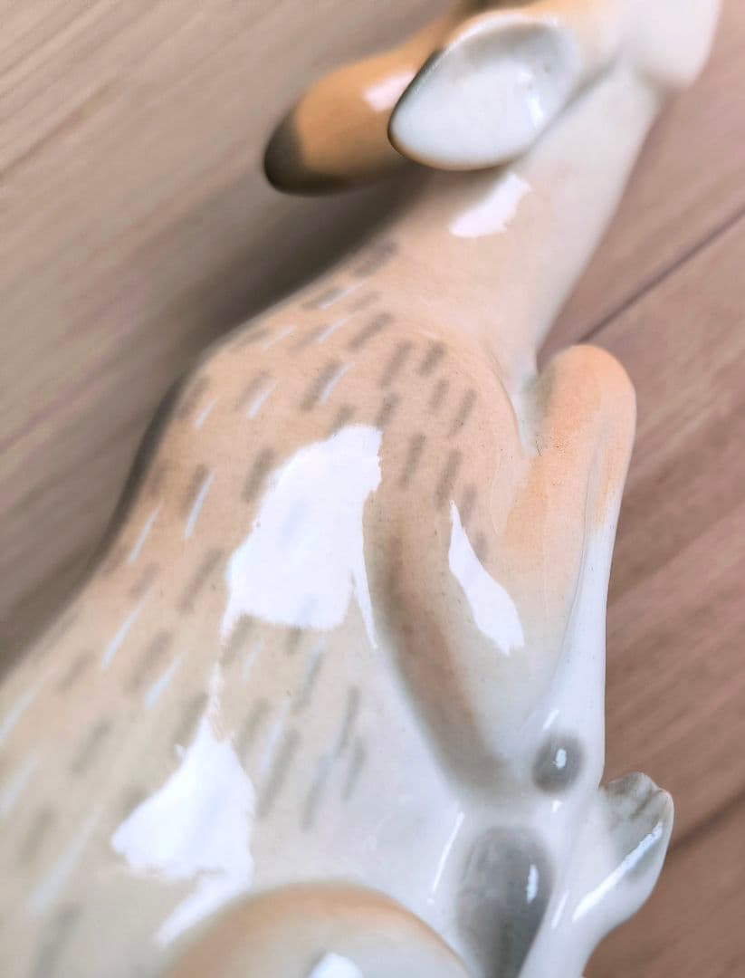 ロシア皇室 御用達♥ロモノーソフ 陶器 バンビ 鹿 フィギュリン 昭和レトロ置物