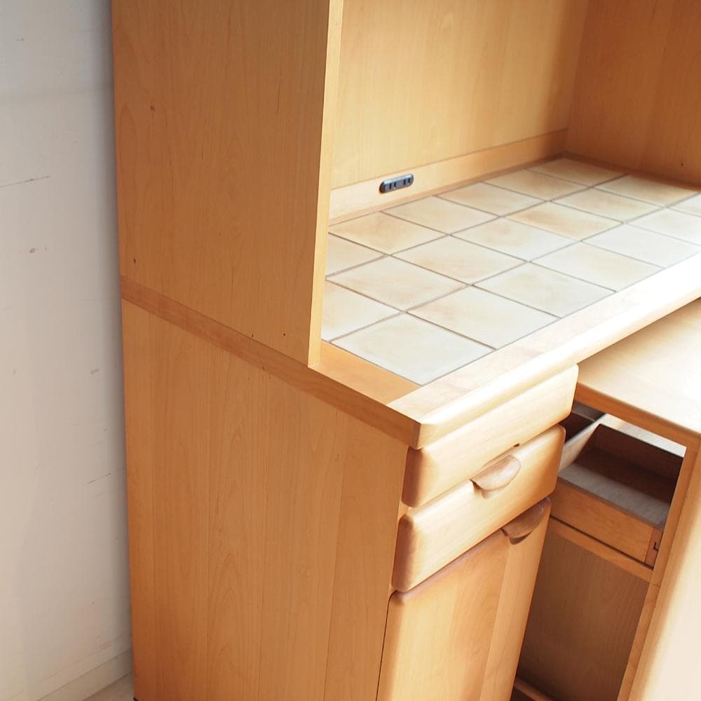 未使用品 起立木工 「フィオナ」 キッチンボード 120cm アルダー材