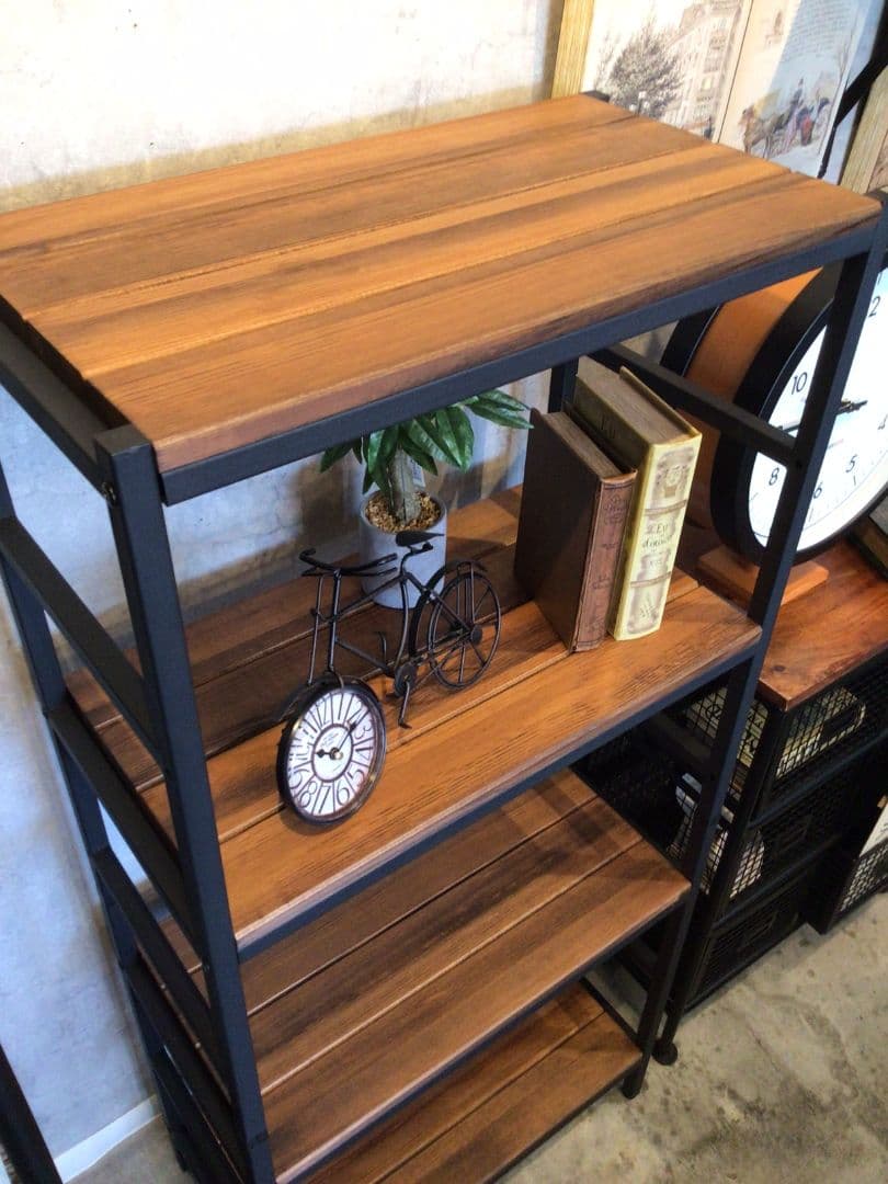 木製 ウッド シェルフ インテリア 小物 雑貨 収納 家具 男前 モダン 西海岸