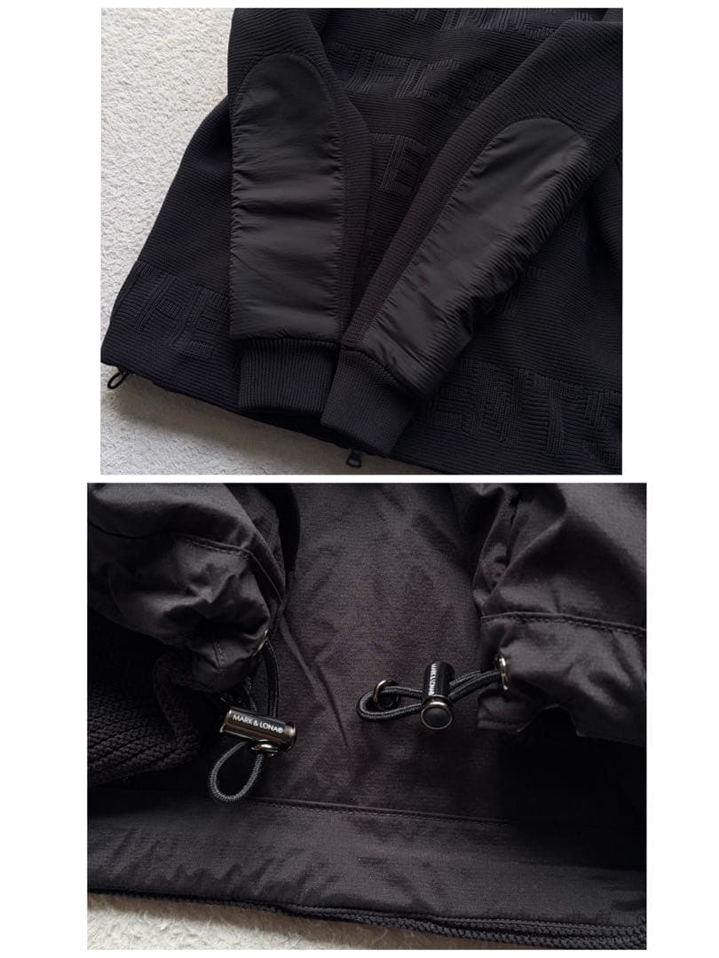 極美品✨マーク&ロナ 中綿ジャケット 総柄 異素材 黒 M 23AW 定価11万