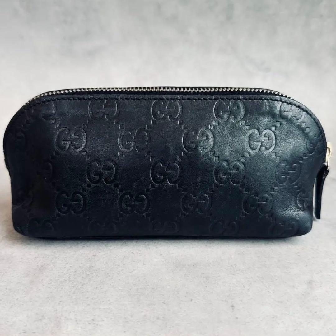 バッグ GUCCI GG Shima Leather Pouch