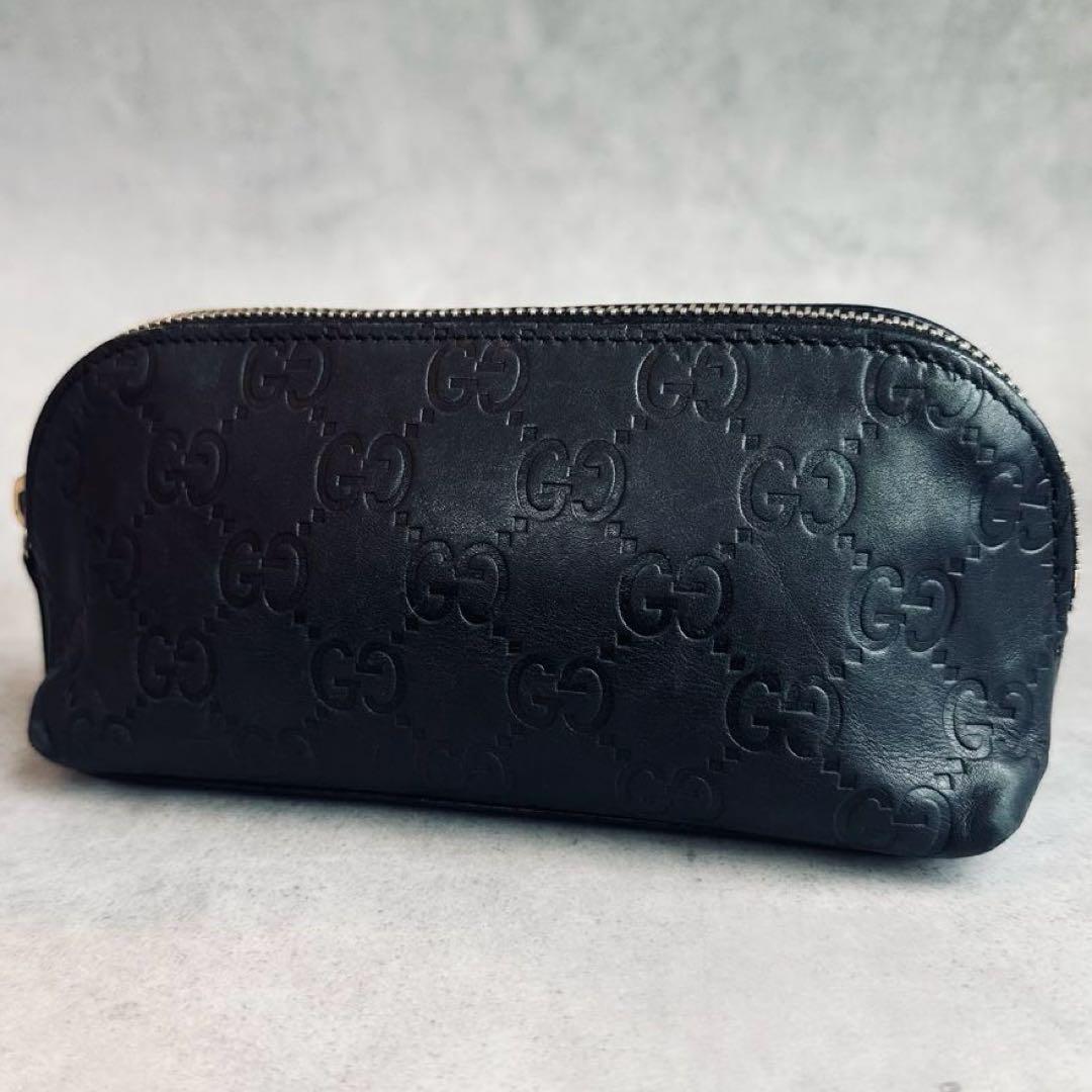 バッグ GUCCI GG Shima Leather Pouch