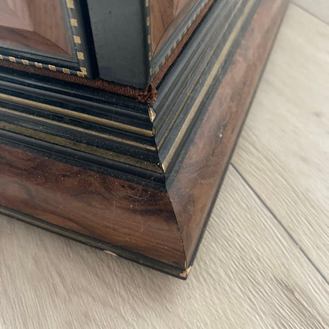 木製ガラスキャビネット 大理石調天板