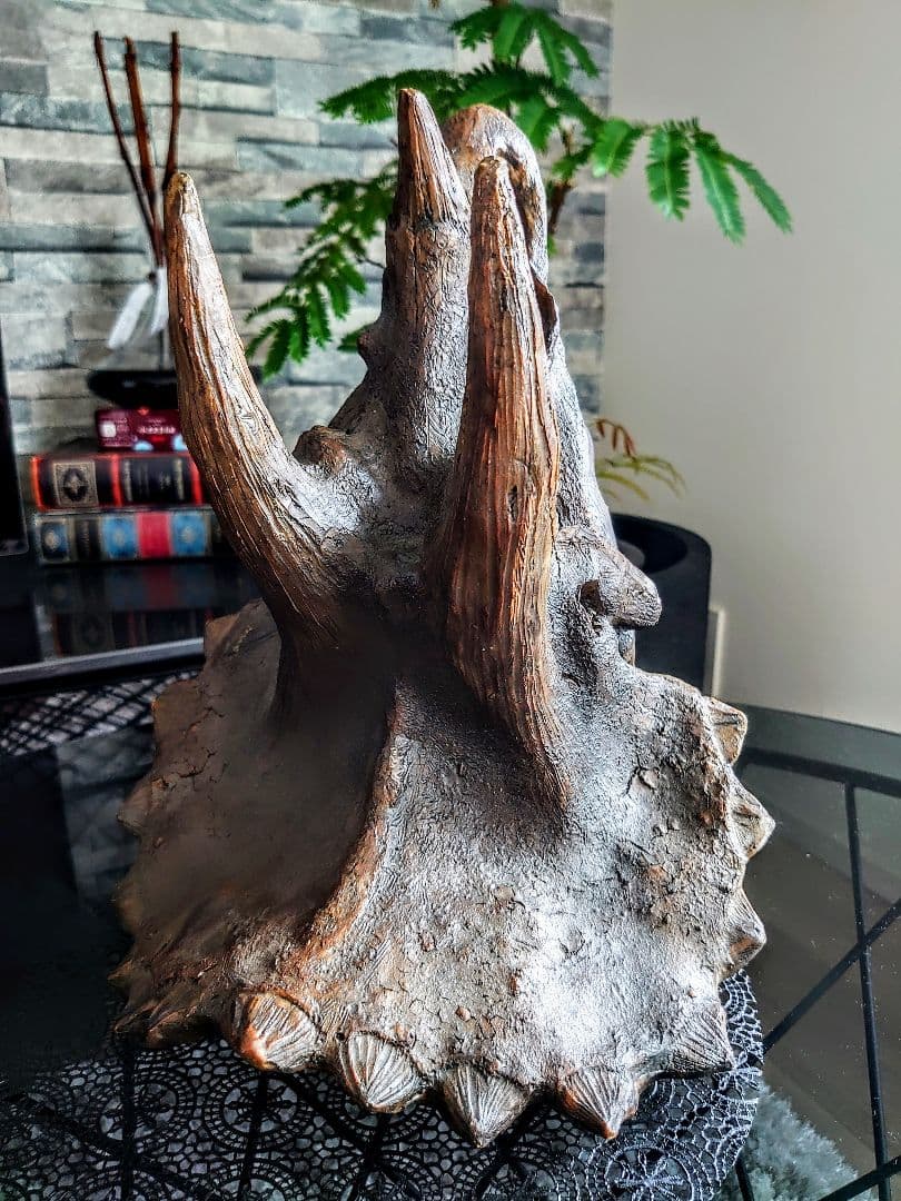 【2個セット】外箱なし ティラノサウルス トリケラトプス 頭骨 化石レプリカ