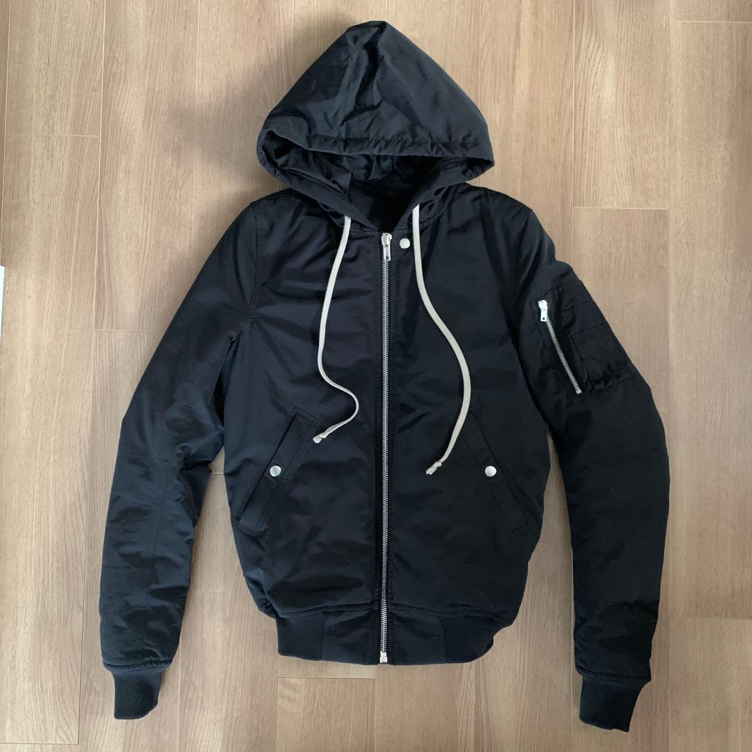 17FW Rick Owens フード MA-1 サイズ46 ダウンジャケット