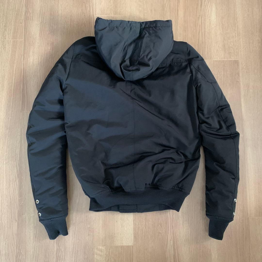 17FW Rick Owens フード MA-1 サイズ46 ダウンジャケット