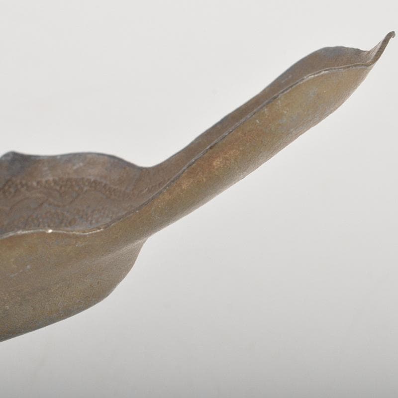 中国　古錫　洸存周款　木瓜式　茶托　五客　合計約186g　V　R7463