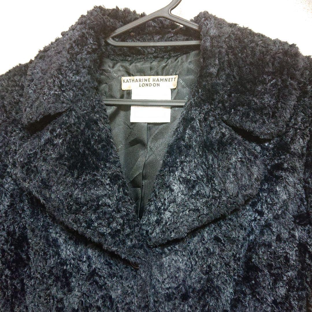 【美品】KATHARINE HAMNETT LONDON　エコファーコート　М