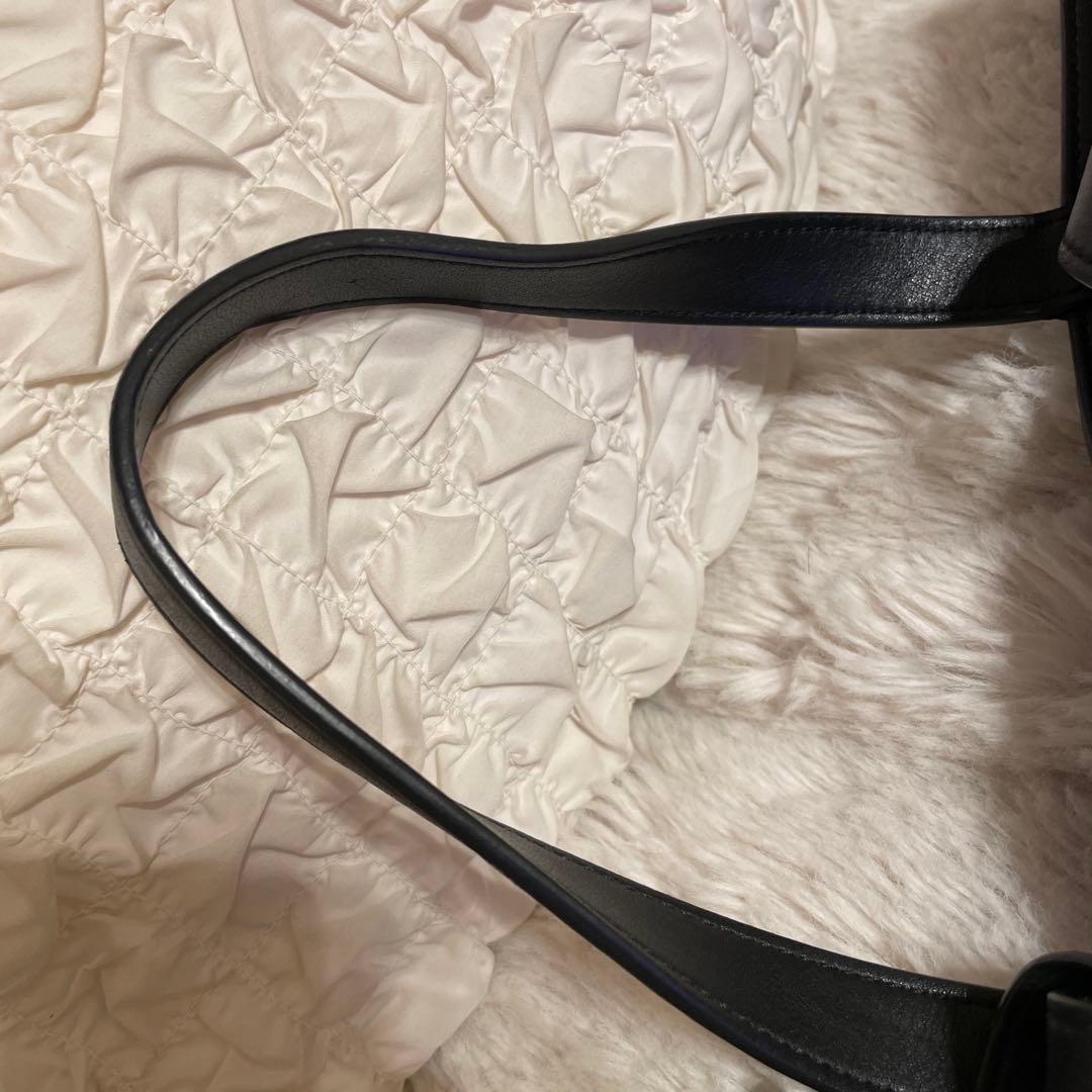 ラルフローレン オールレザー トートバッグ　POROポニーロゴ 黒色