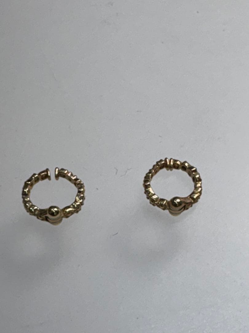 アガット・イヤーカフ・k10・0.7g・中古品