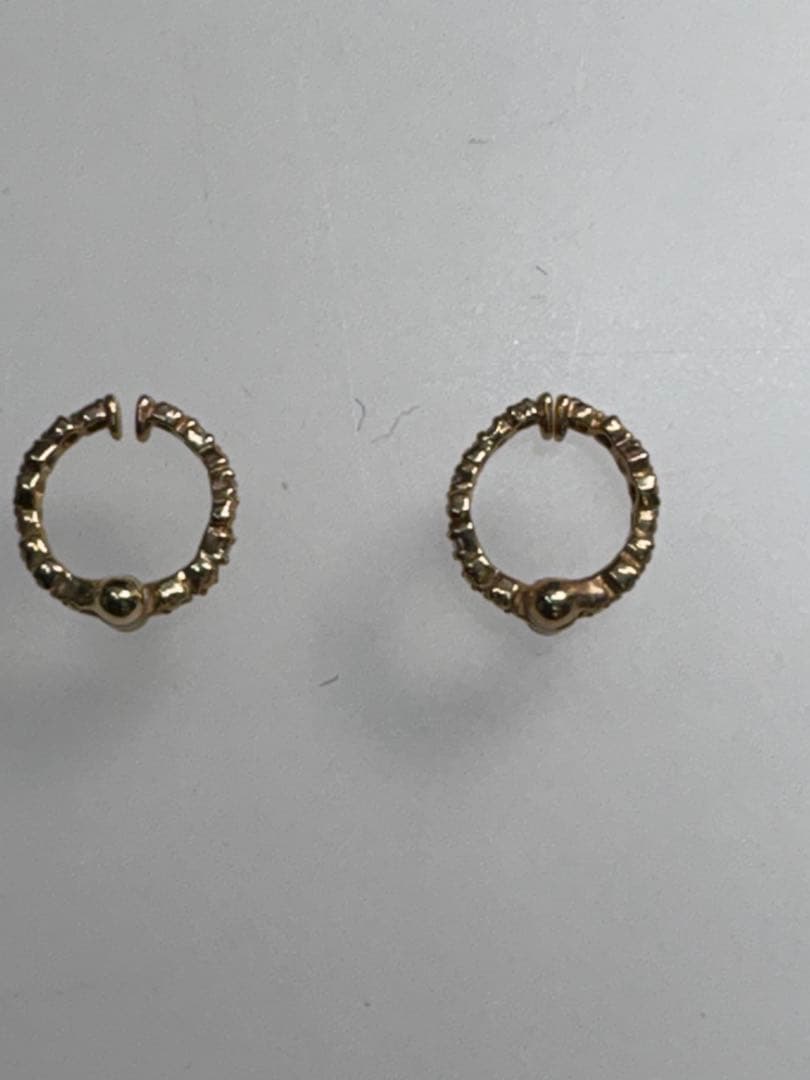 アガット・イヤーカフ・k10・0.7g・中古品