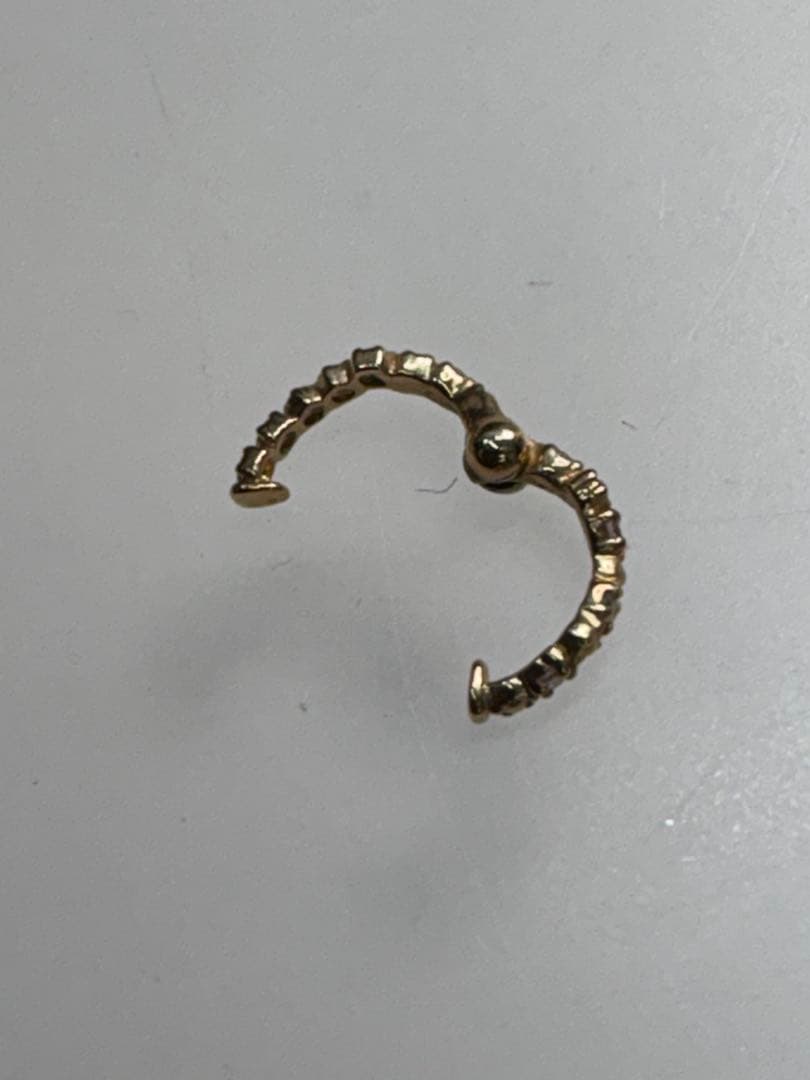 アガット・イヤーカフ・k10・0.7g・中古品