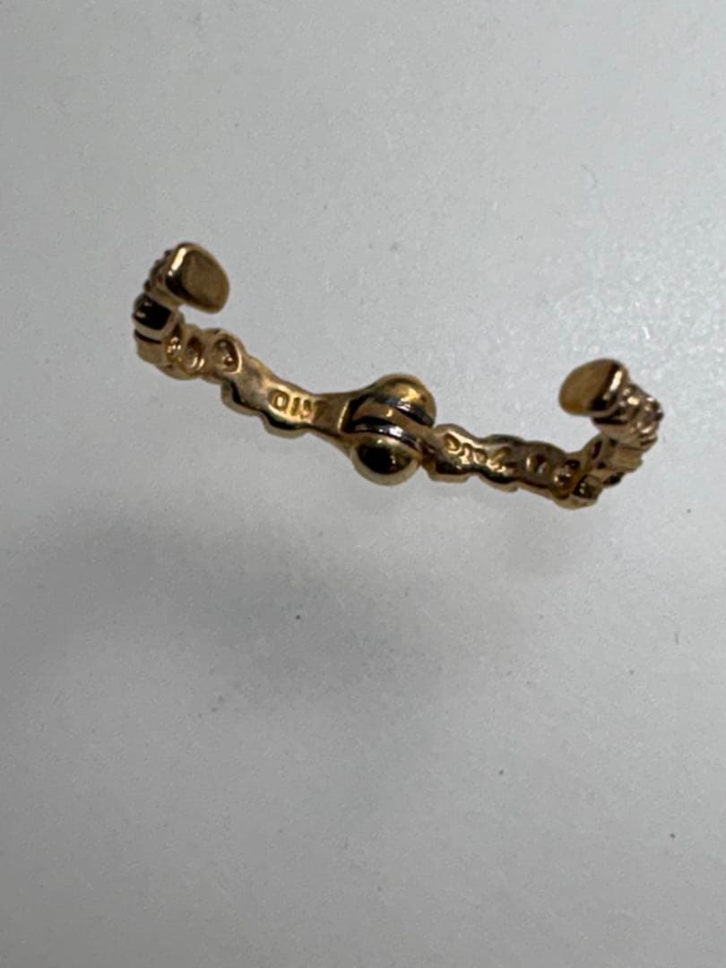 アガット・イヤーカフ・k10・0.7g・中古品