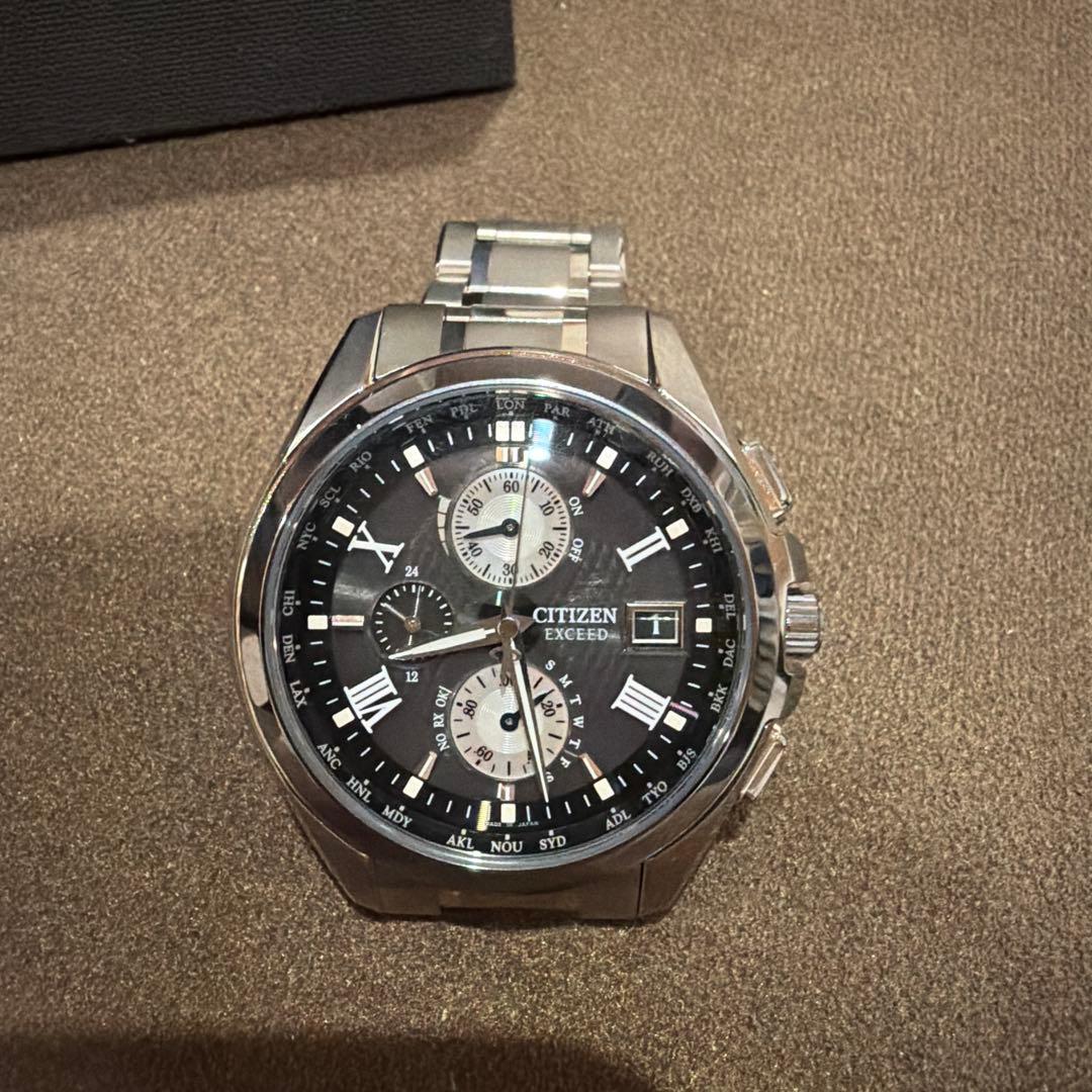 y*u様 CITIZEN EXCEED クロノグラフ ブラック腕時計