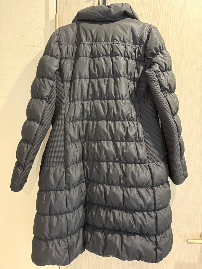 バーバリーダウンコート 38 チェック柄ベルト付き BURBERRY レディース