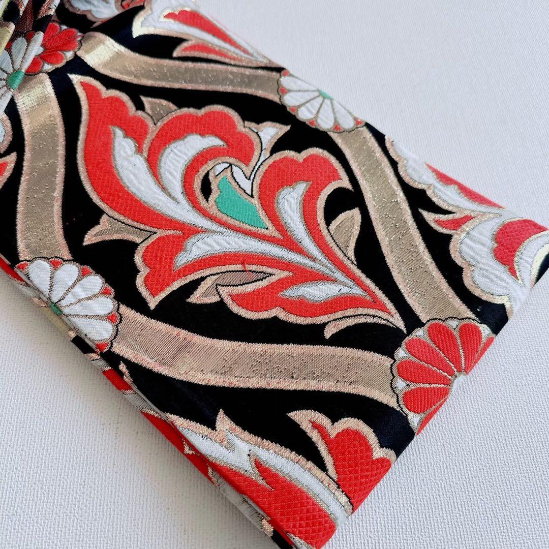 フルセット　七五三　7歳女の子　昭和レトロ　花御所車　金プリント　黒丸帯7070