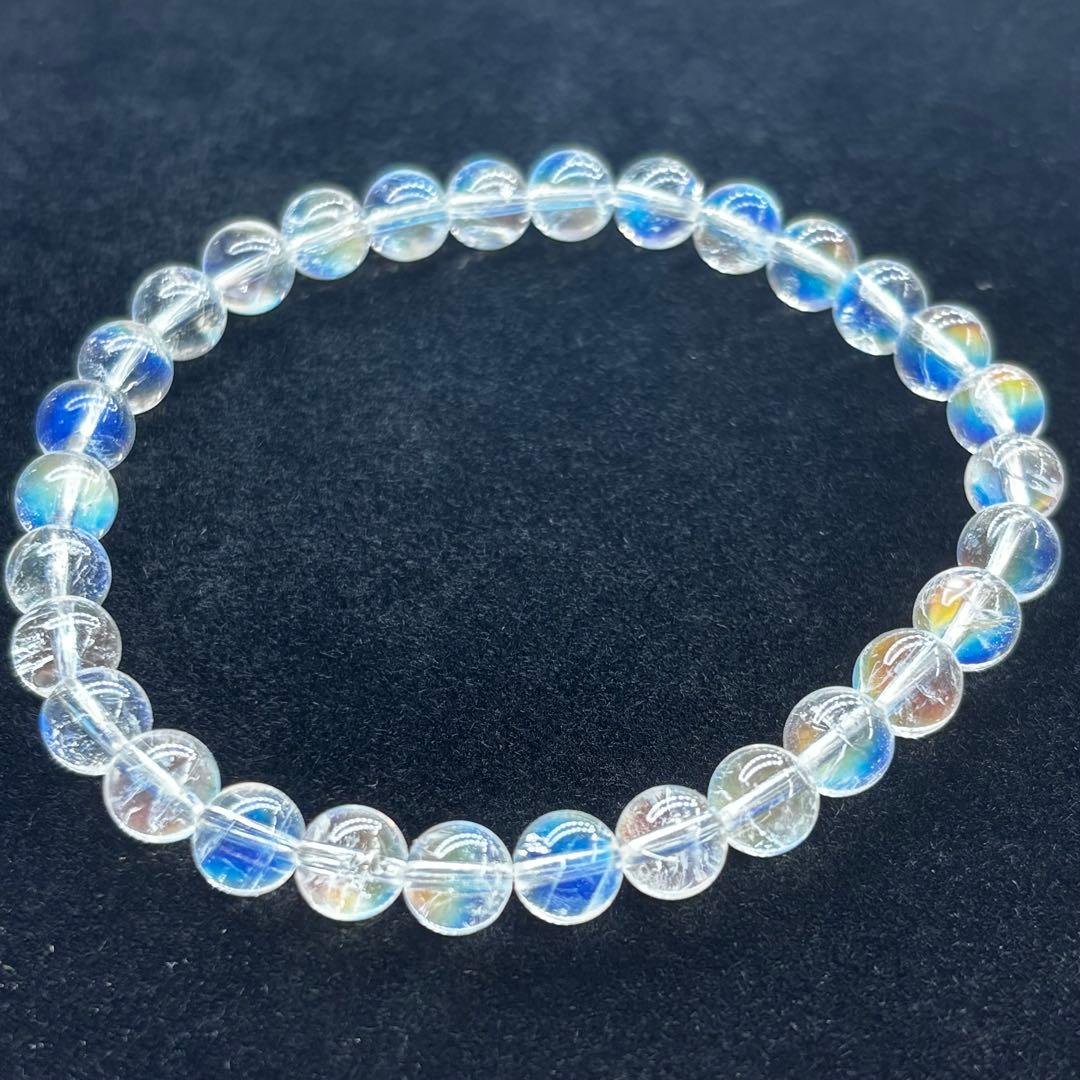 yさん専用【高品質・鑑別書付き】レインボームーンストーン　ホワラブ　6mm