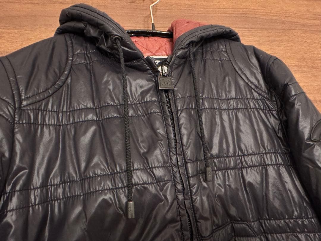 【ななこ様】 CHANEL シャネル フード ダウンジャケット ブラック