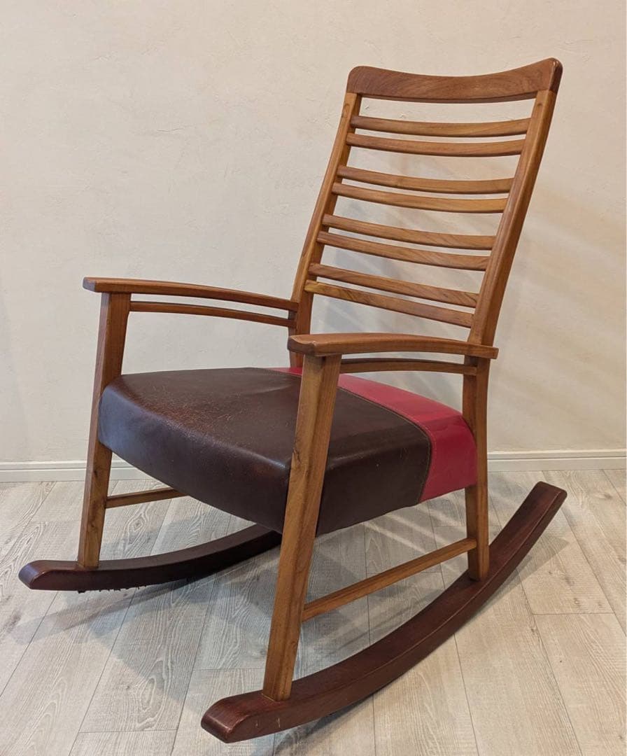 人気のロッキングチェア[BC工房]アームチェア手作り木製椅子USED品