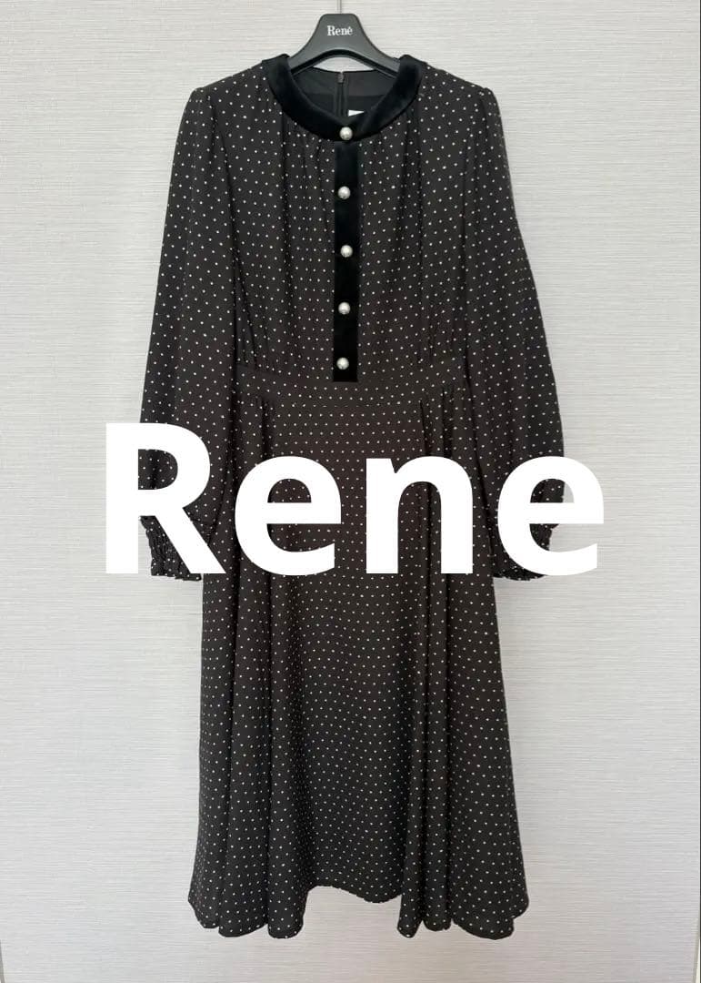 【美品タグ付き】Reneルネ　ポルカドット ワンピース