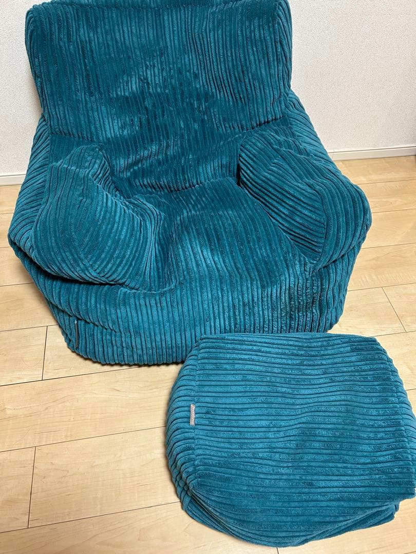 loungepug ジョセフィン　ビーズクッション　フットスツール付き