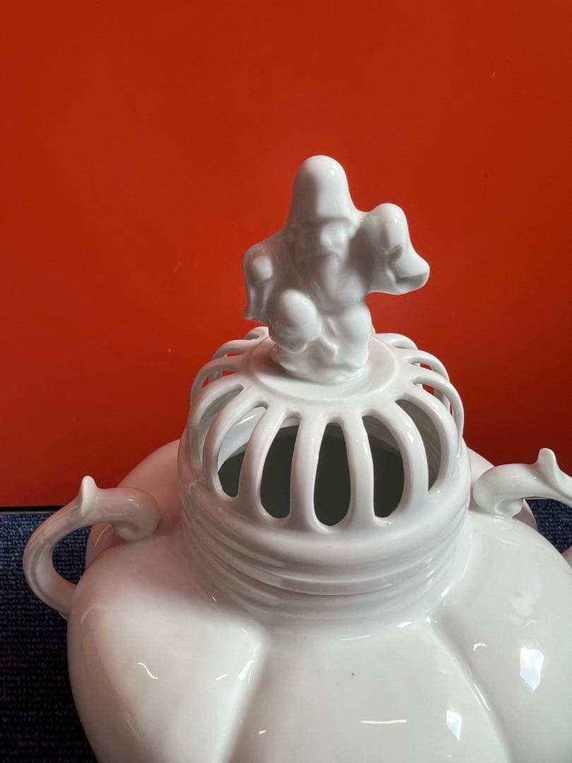 1373  有田焼 白渓　白磁　香炉