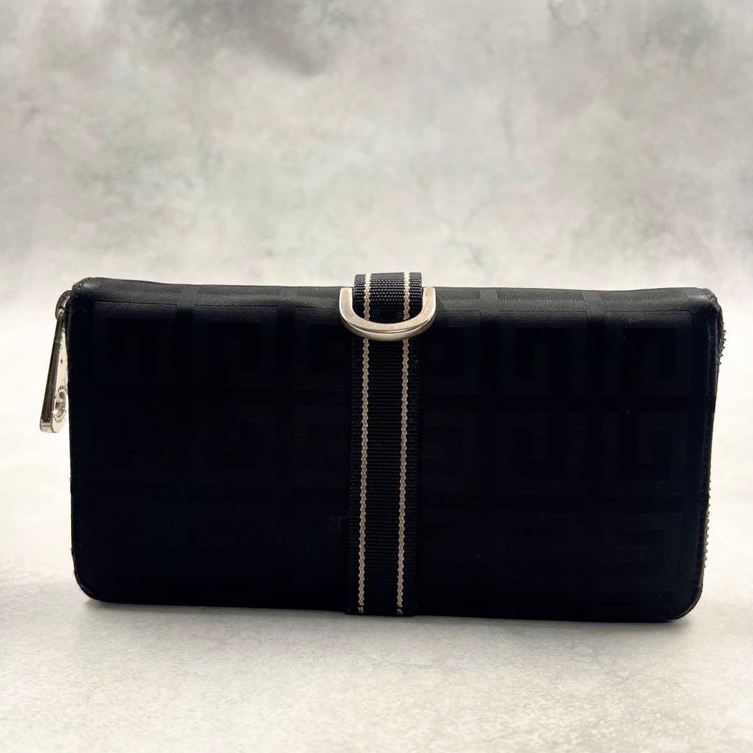 GIVENCHY ラウンドファスナー ブラック メンズ 長財布 8208