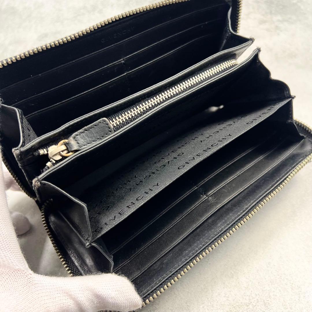 GIVENCHY ラウンドファスナー ブラック メンズ 長財布 8208