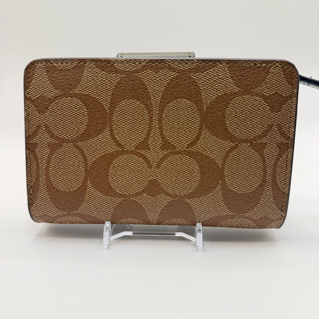 コーチ 二つ折り 財布 ブラウン COACH シグネチャー 【未使用】