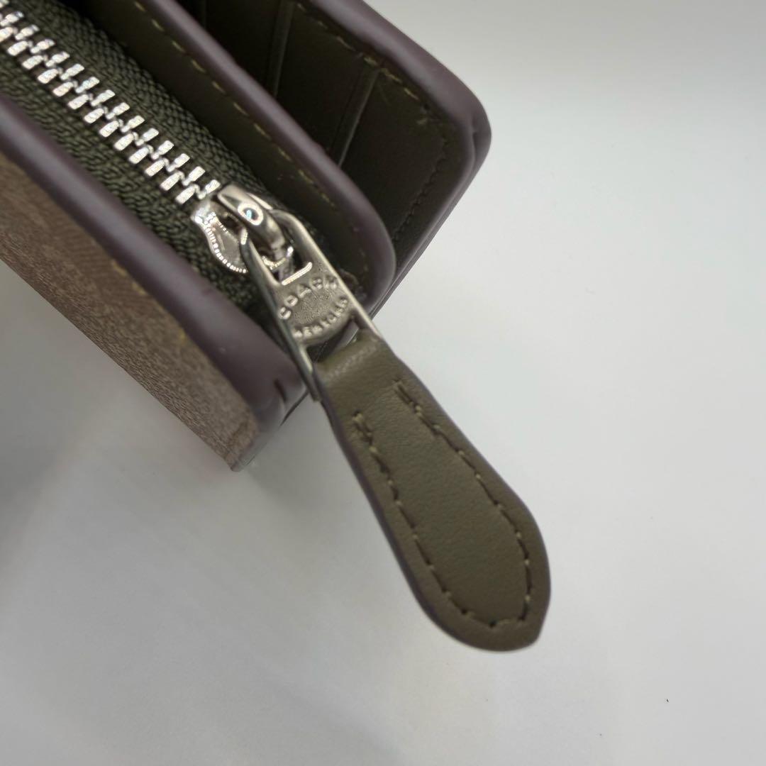 コーチ 二つ折り 財布 ブラウン COACH シグネチャー 【未使用】