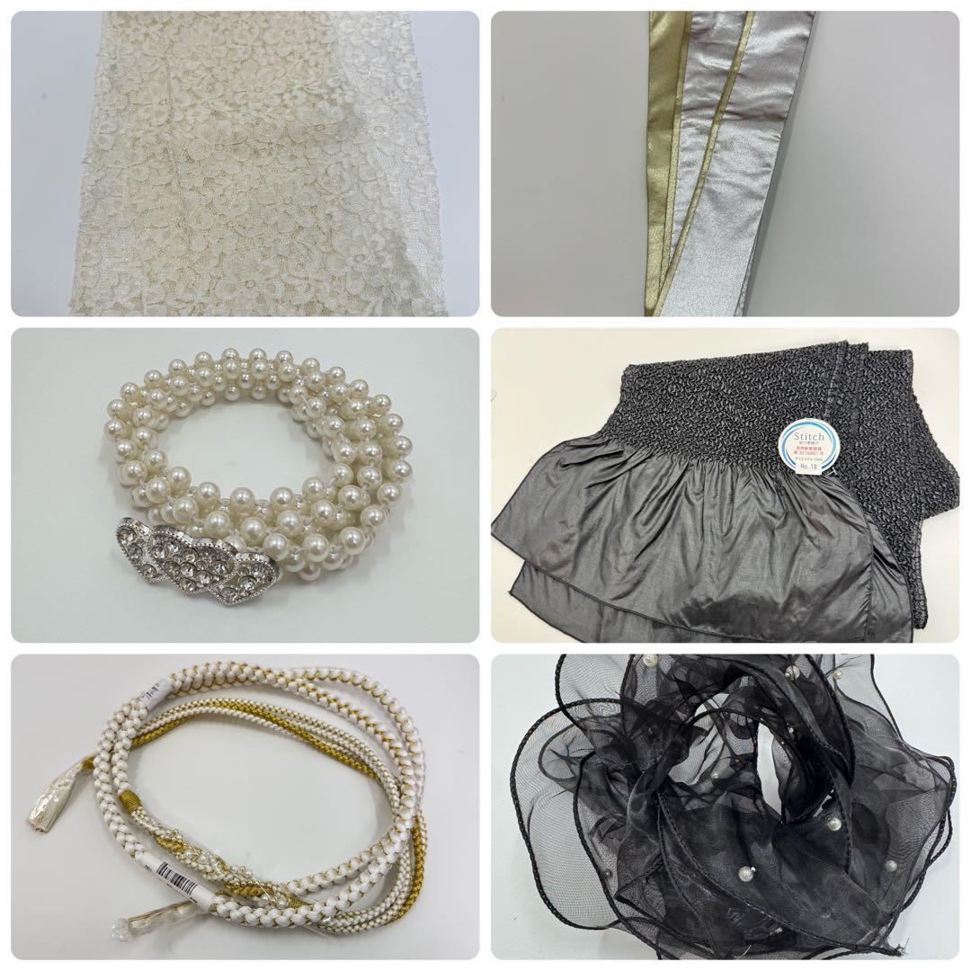 豪華振袖10点フルセット　緑系　ラメ　金彩 松竹梅　牡丹　つけ袖黒レース　可愛い