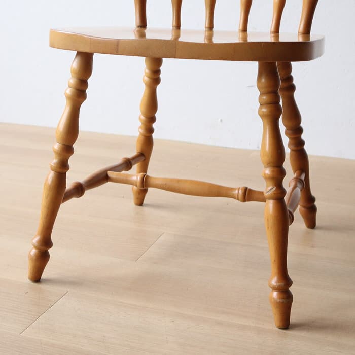 アンティーク 飛騨の家具 小ぶり ウィンザーチェア ブナ材 北欧風 無垢材①